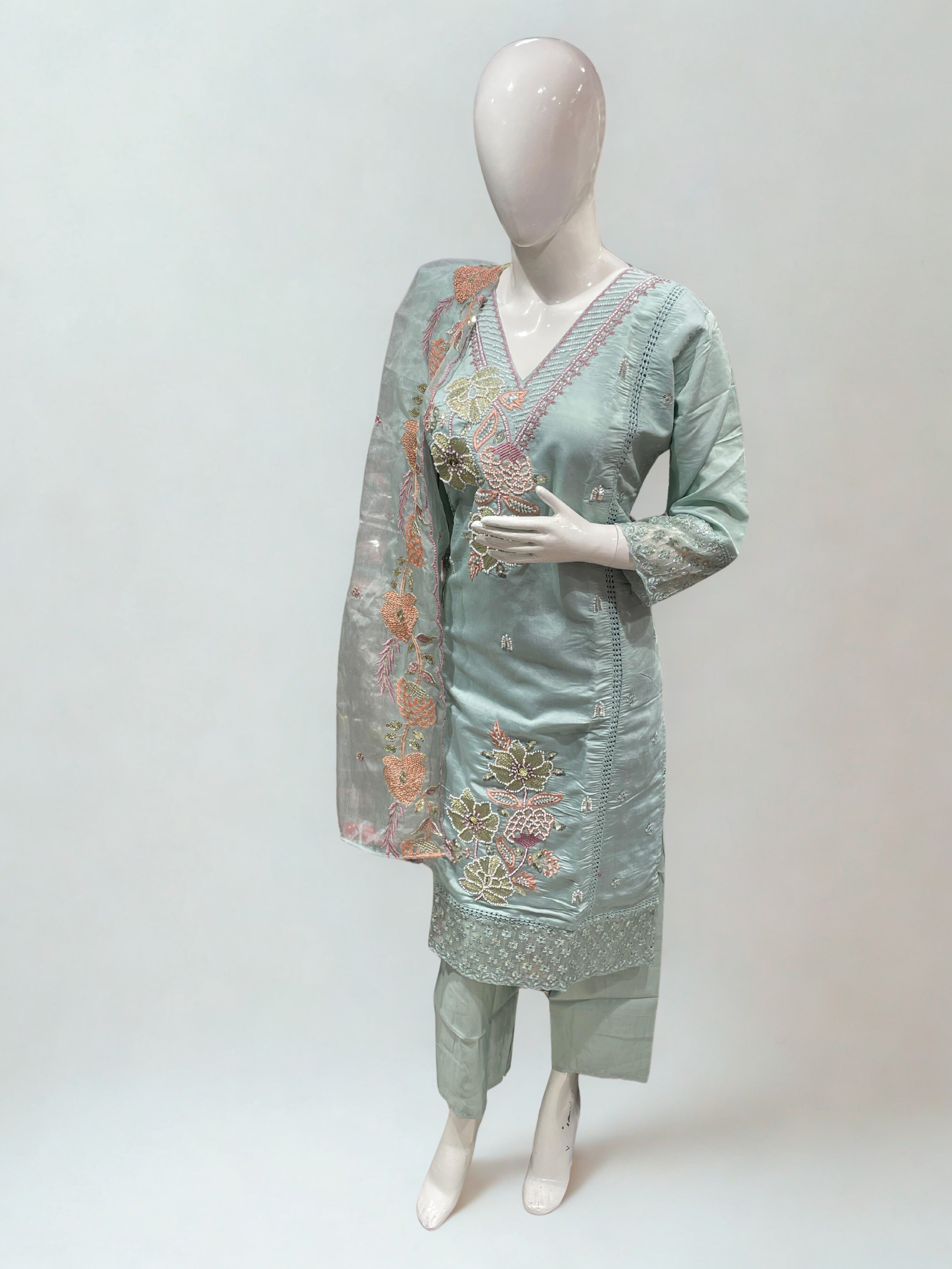 Premium Ready-Made Silk Suits for Women | Embroidered Suits M–XXL | Free Home Delivery